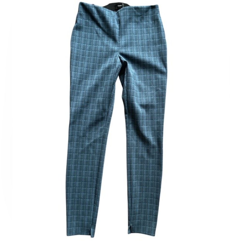 Theory Womens Grid Scuba Legging Pants Blue Size Small EUC - Picture 6 of 7